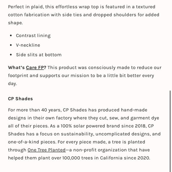 Free People X CP Shades Wrap Plaid Top - Picture 14 of 14